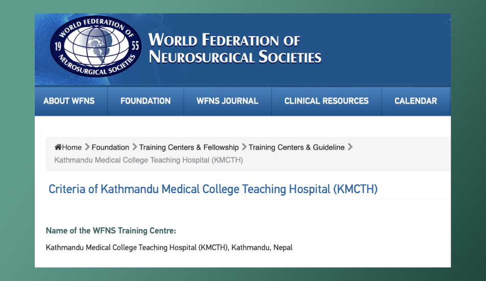 WFNS foundation fellowship training in neurosurgery