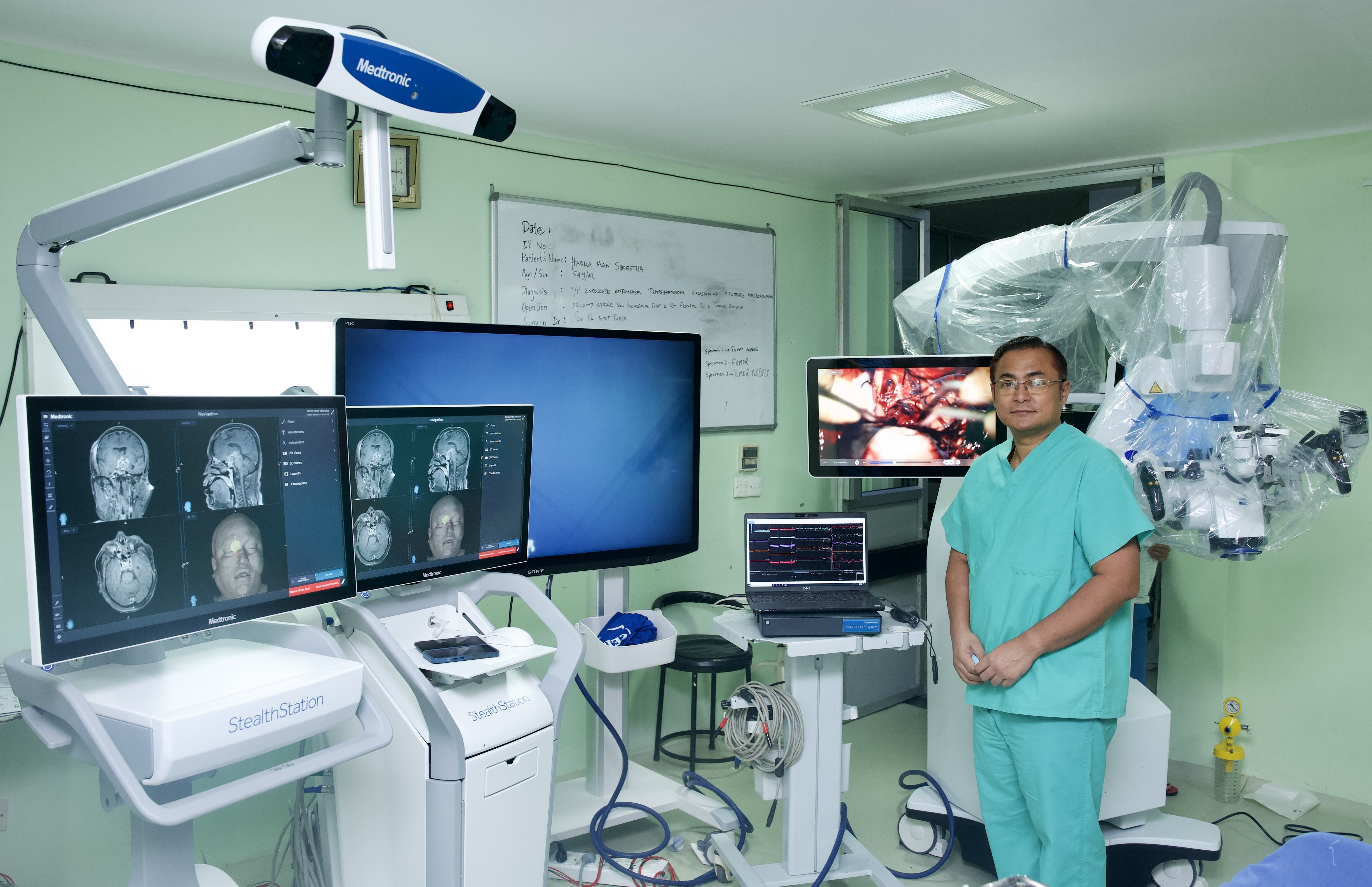 Image guided brain/ spine surgery